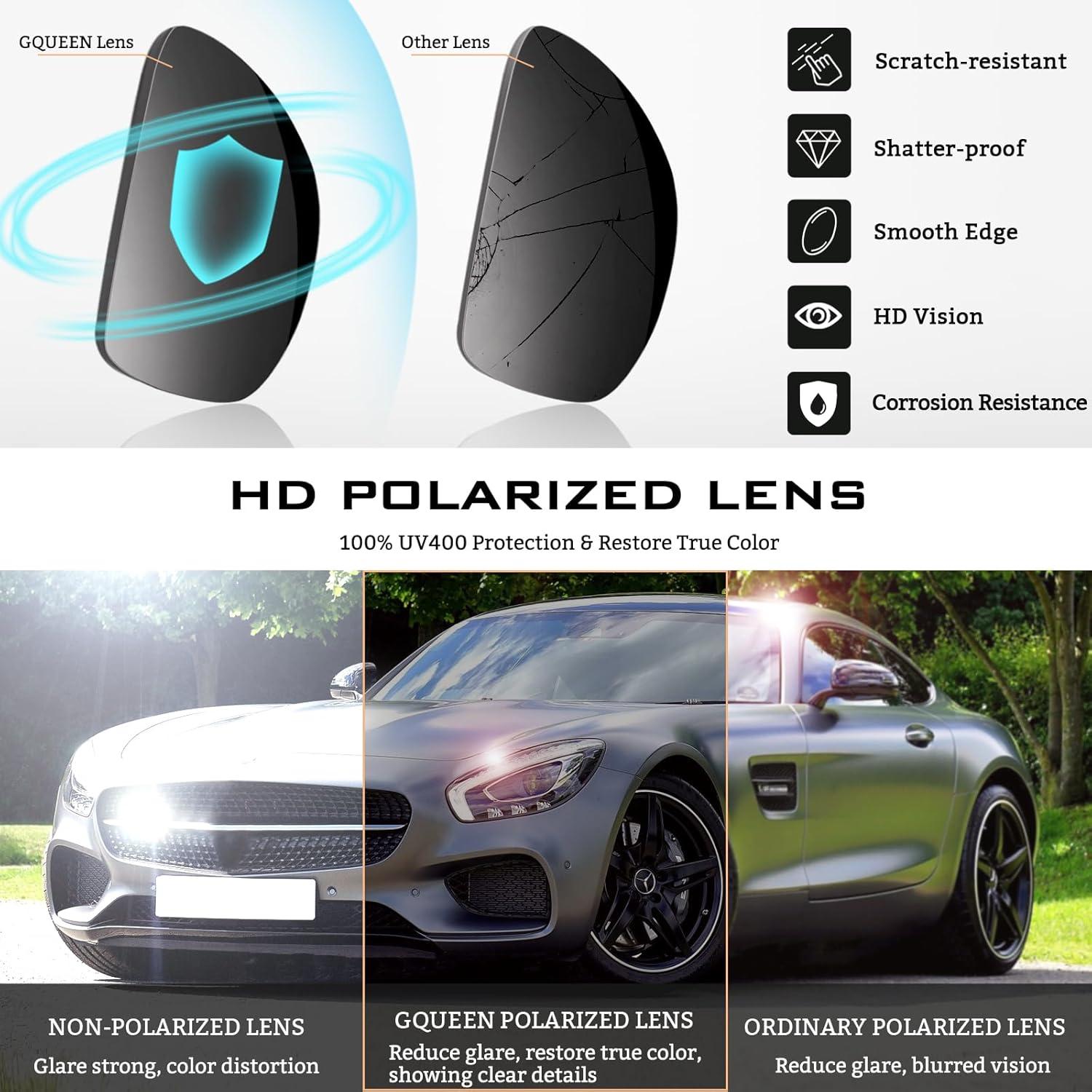 Polarisierte Sonnenbrille Rechteck Aluminium UV400 Schutz