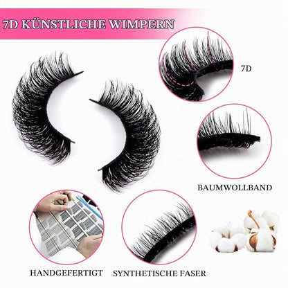 7D Künstliche Wimpern Set – 10 Paar Russian Volume Lashes
