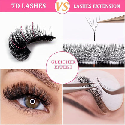7D Künstliche Wimpern Set – 10 Paar Russian Volume Lashes