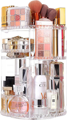 Transparenter Make-up-Organizer mit Diamantmuster und 6 Schichten