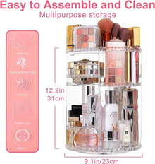 Transparenter Make-up Organizer mit 6 verstellbaren Ebenen