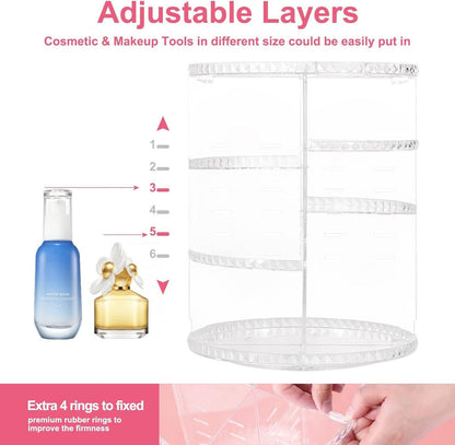 Make-up-Organizer Acryl Transparent 360° Drehung 6 Schichten