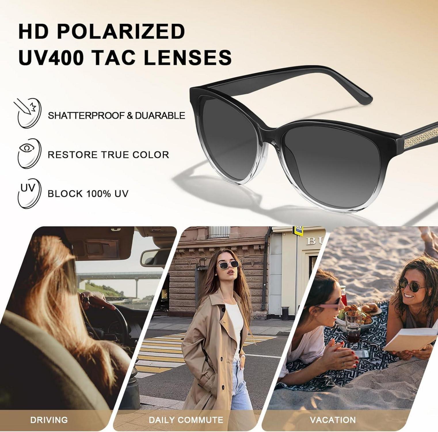 Verspiegelte Polarisierte Damen Sonnenbrille UV400 Cat-Eye