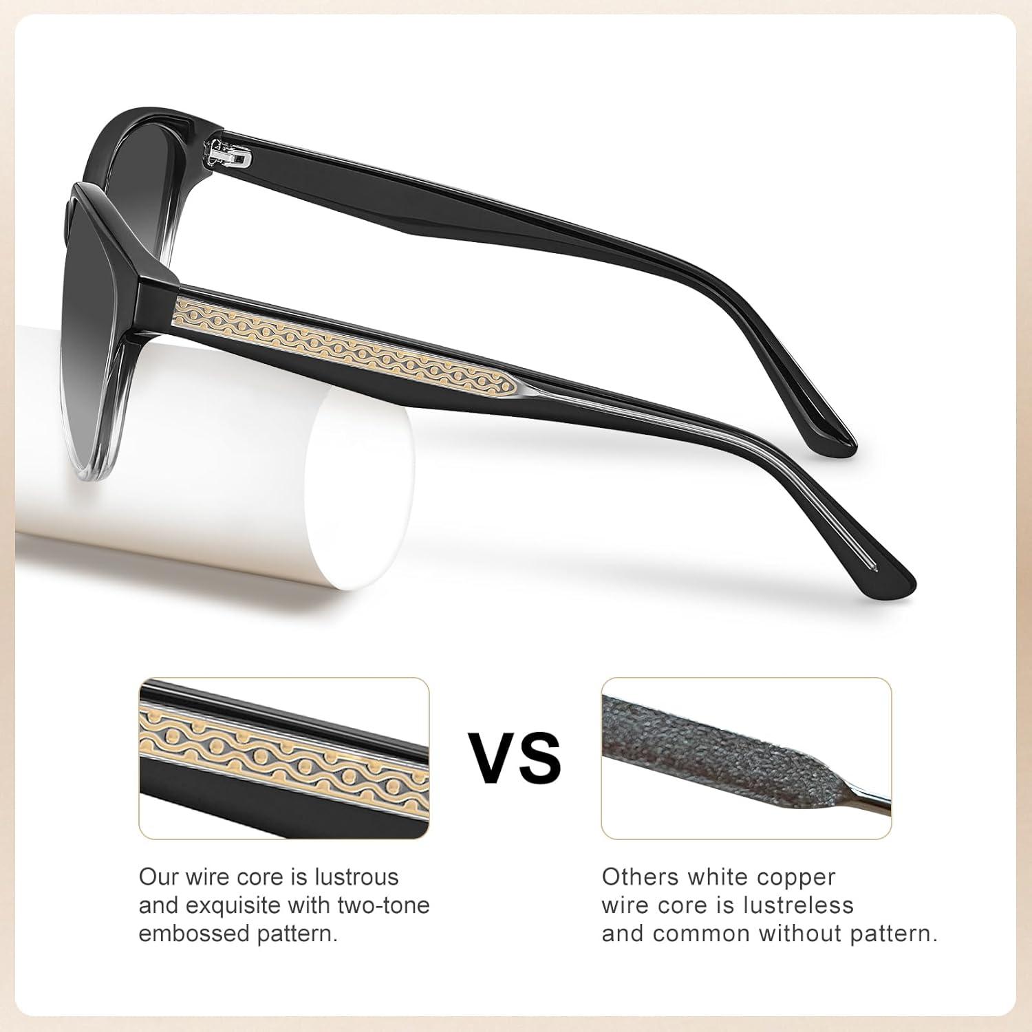 CARFIA Damen Sonnenbrille Polarisierte UV400 Frauen Brille Blumenmuster Design