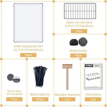 Kleintier-Laufstall Metall Netz 156x65x57 cm - Erweiterbar & tragbar