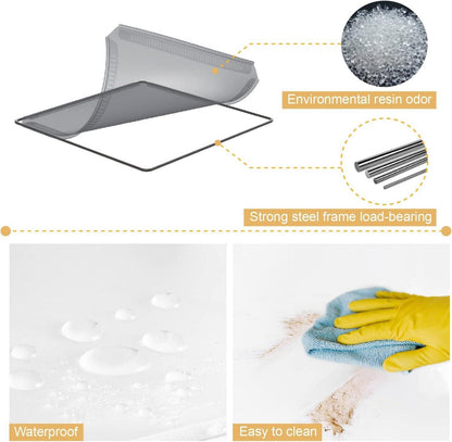 Kleintier-Laufstall Metall Netz 156x65x57 cm - Erweiterbar & tragbar