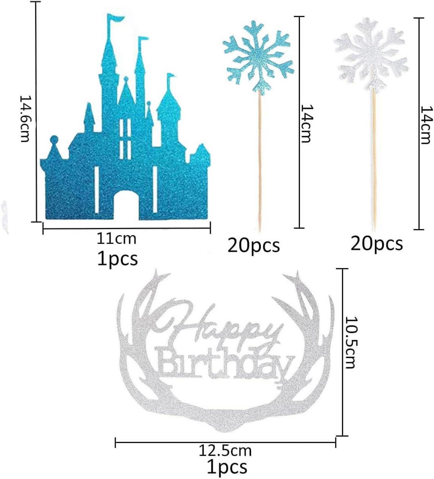 Frozen Schloss Tortendeko Mädchen Schneeflocke Geburtstag