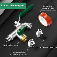 Garten Wasserhahn Doppel Auslaufhahn Messing 3/4 Zoll