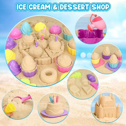 Eis Sandspielzeug Set 48 Stück für Kinder 3-7J Strand Spiel