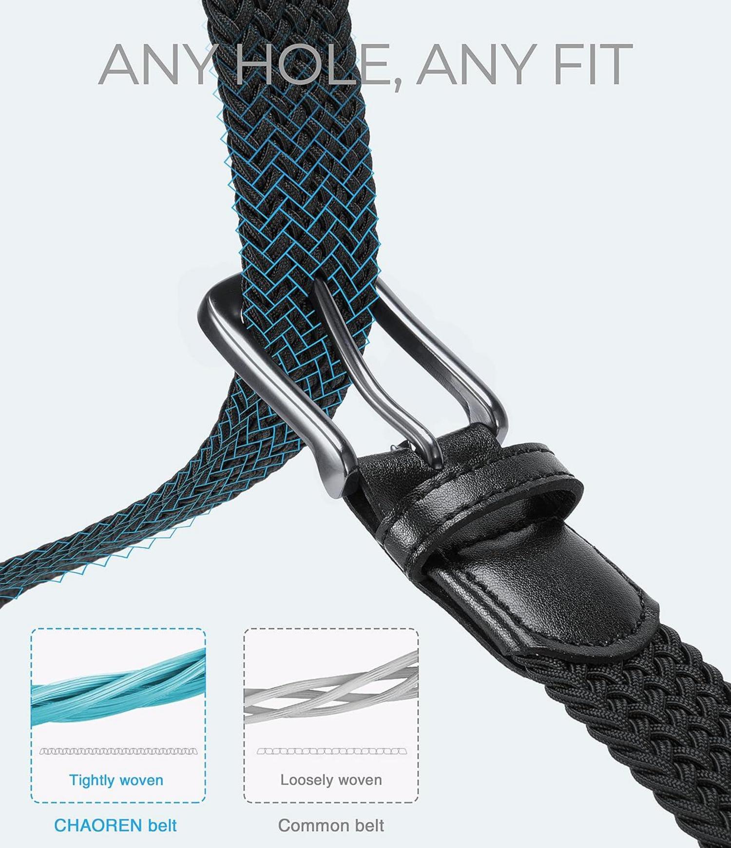 Elastischer Stretchgürtel ohne Löcher für Damen und Herren 35mm