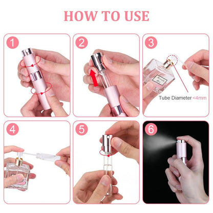 Mini Parfümzerstäuber Taschenzerstäuber 10ml Nachfüllbar Sprühflasche