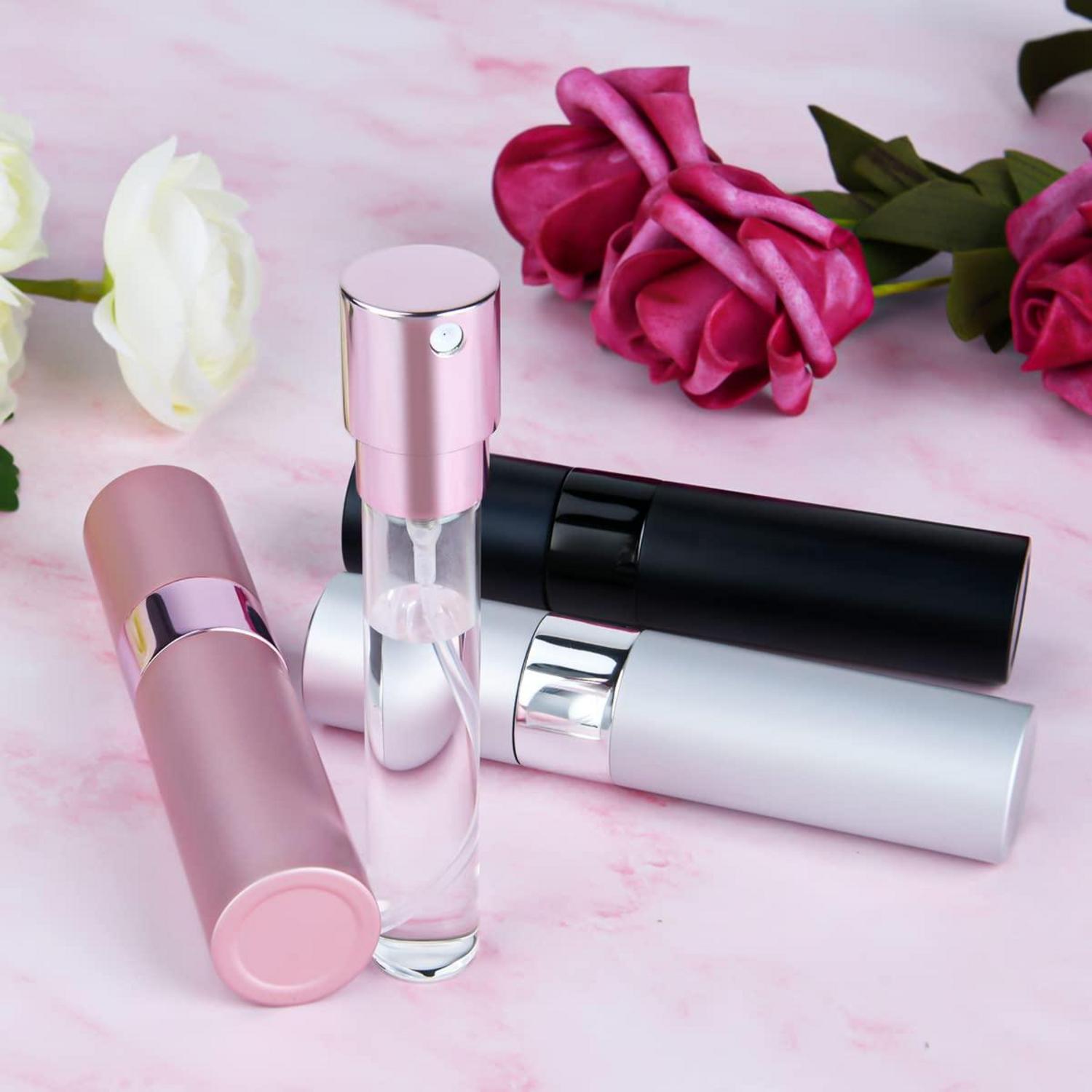 3er Set 10ml Mini Parfümzerstäuber Nachfüllbar Reise Sprühflasche Transparent