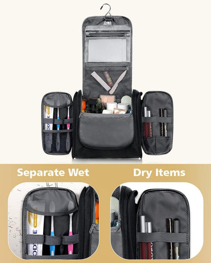 Multifunktionaler Reise-Kulturbeutel mit Haken Schwarz