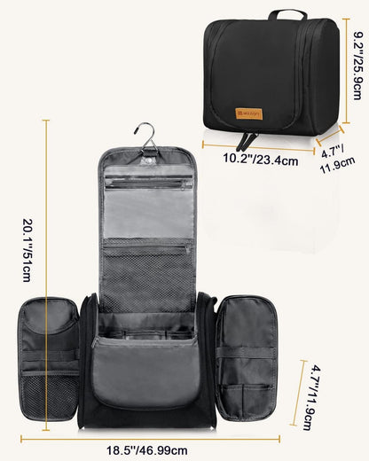 Multifunktionaler Kulturbeutel zum Aufhängen, Schwarz