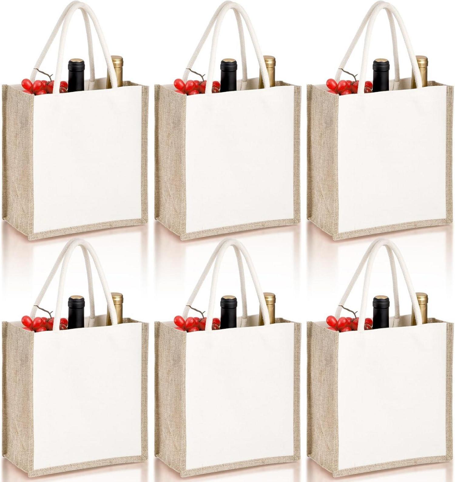 Jute-Tragetaschen Set mit