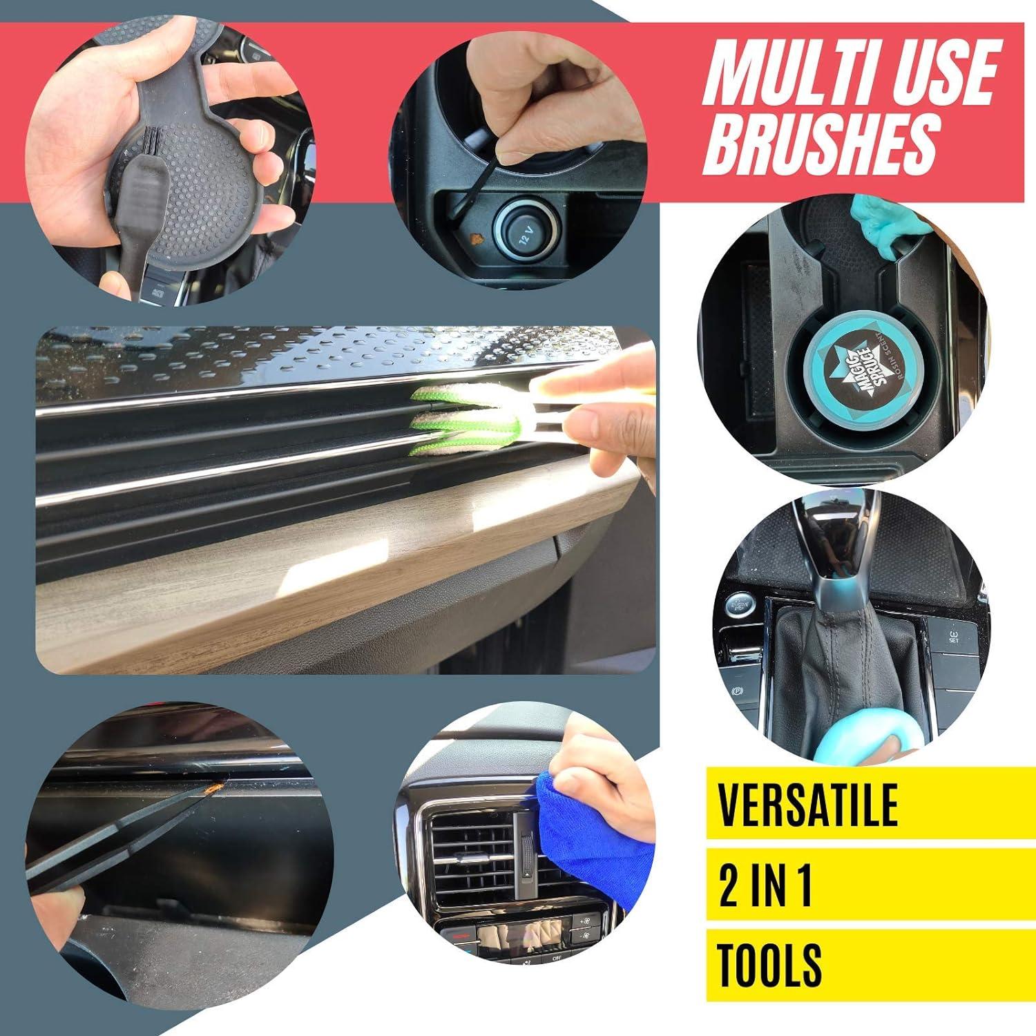 ToysButty Auto Innenraum Reiniger Gel Kit 2 Reinigungsknete Duft Bürsten Pc
