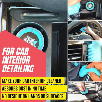 Auto Innenraum Reiniger Gel Kit 2 Reinigungsknete Duft 4 Bürsten