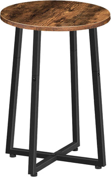 Runder Beistelltisch mit X-Förmigem Metallrahmen, 40