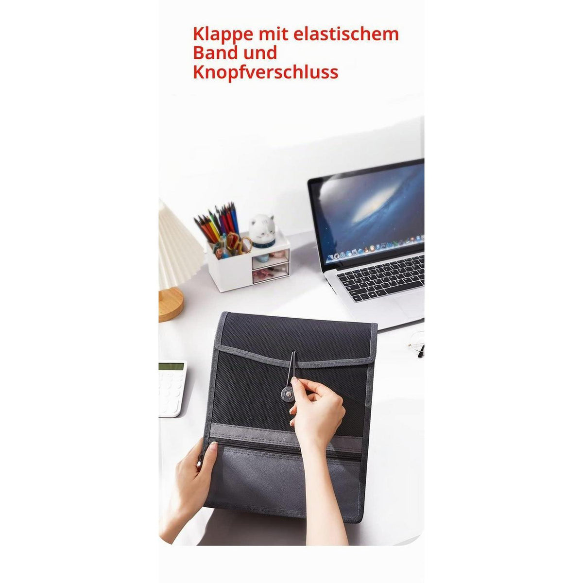 Erweiterbare Registermappe A4 – 4er Set Grün/Blau/Rot/Schwarz