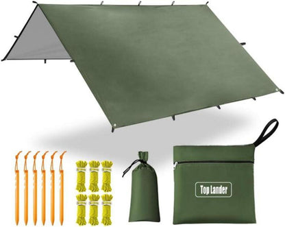 Ultraleichtes Tarp 3x4 Wasserdicht Zeltplane mit ösen Sonnensegel