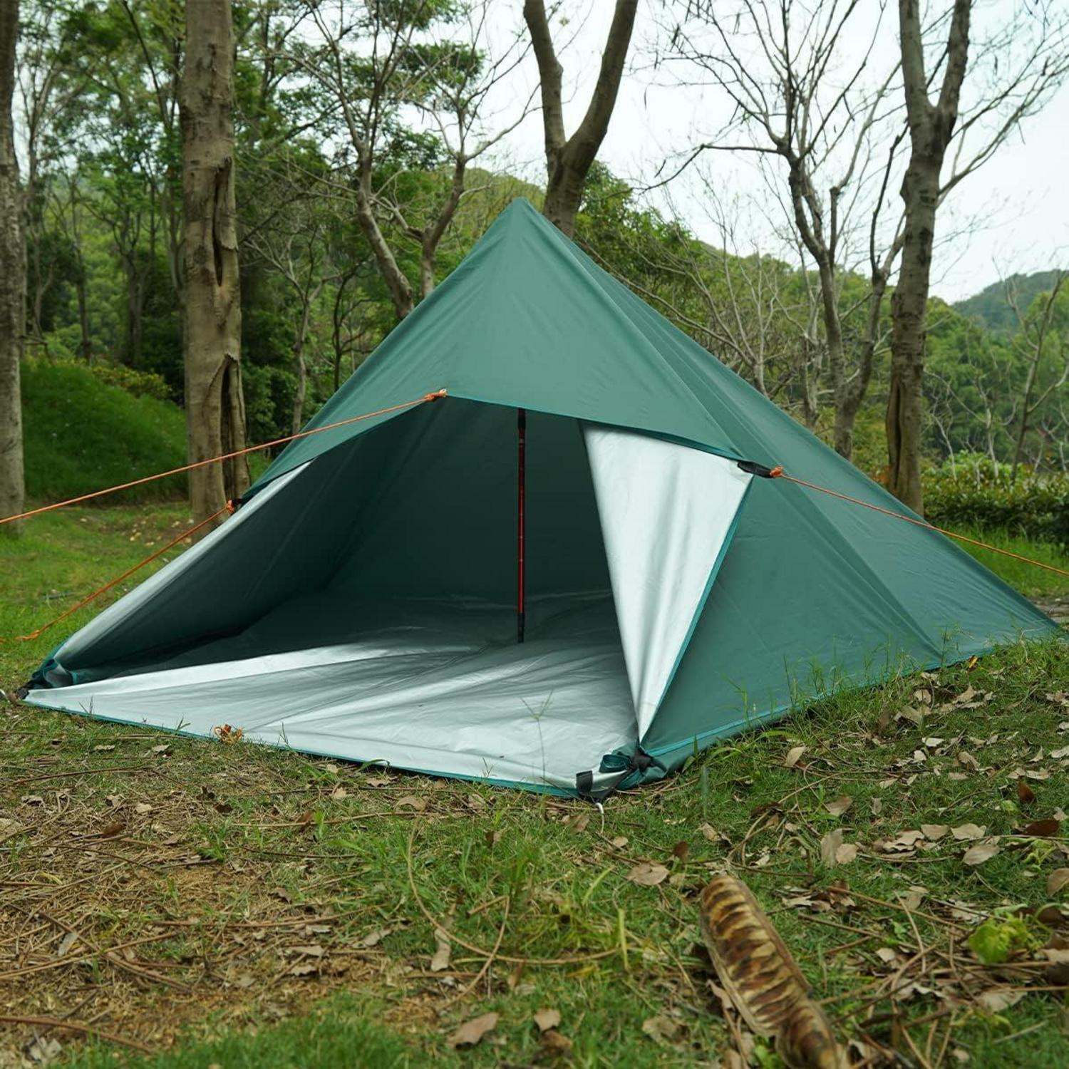 Ultraleichtes Tarp 3x4 Wasserdicht mit ösen, Multifunktional für Outdoor,Multifunktionsplane