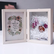 Holz 3D Bilderrahmen 18x28CM Getrocknete Blumen Weiß