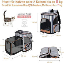 Erweiterbarer Katzenrucksack Hunderucksack für Haustiere bis