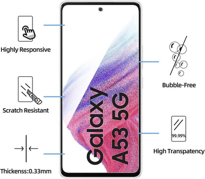 Panzer Schutz Glas Samsung Galaxy A53 5G 3 Stück 9H Härte