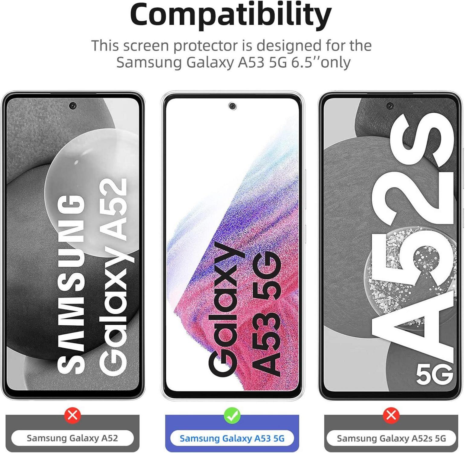 Panzer Schutz Glas für Samsung Galaxy A53 5G 3er Set