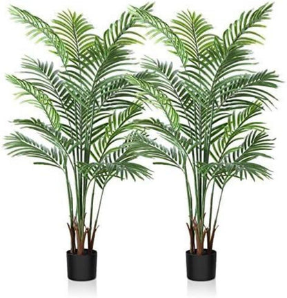 Künstliche Palme groß 130cm Kunstpflanze Plastik Palme Fake Plant