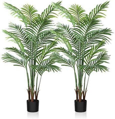 Künstliche Palme groß 130cm Kunstpflanze Plastik Palme Fake Plant