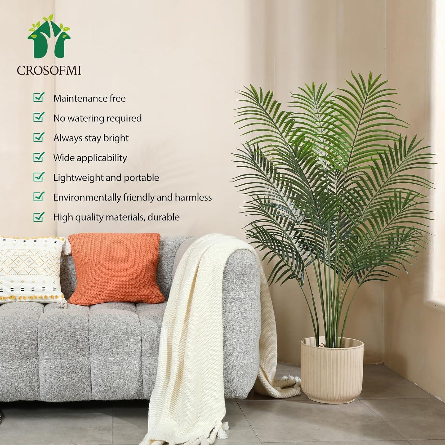 130cm Künstliche Palme im schwarzen Topf 2er Pack