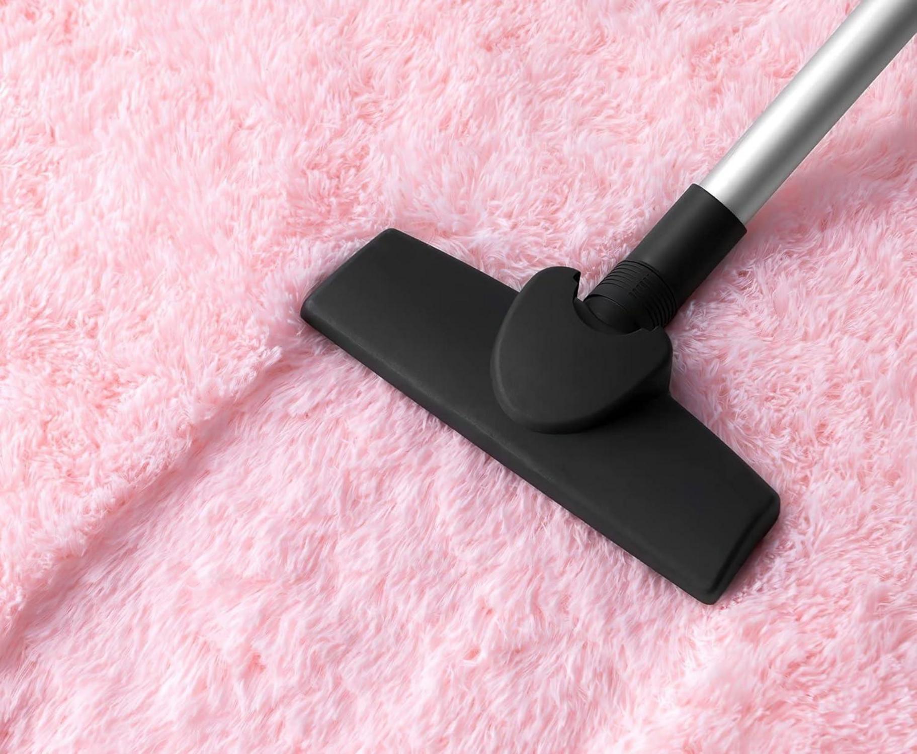 ROHATIM Hochflor Teppich Rund Flauschiger Shaggy Teppich 120x120cm Rosa