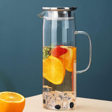 Wasserkaraffe 1.5L mit abnehmbarem Deckel, Klarglas Karaffe