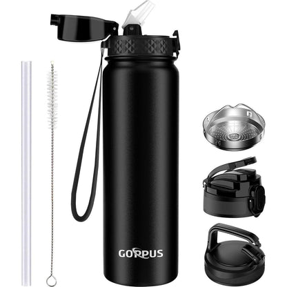 1L Doppelschicht Edelstahl Thermosflasche mit