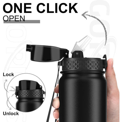 1L Doppelschicht Edelstahl Thermosflasche mit
