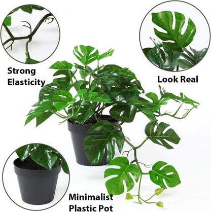 Kunstpflanze Monstera 26.6cm Künstliche Pflanzen Deko Topf