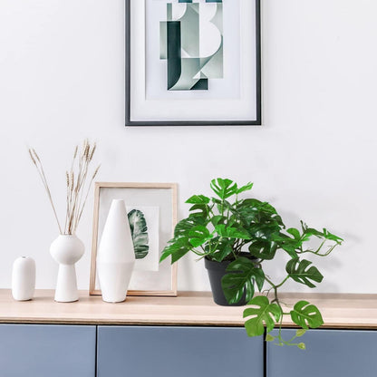 Kunstpflanze Monstera 26.6cm Deko Topf Modern Außenbereich