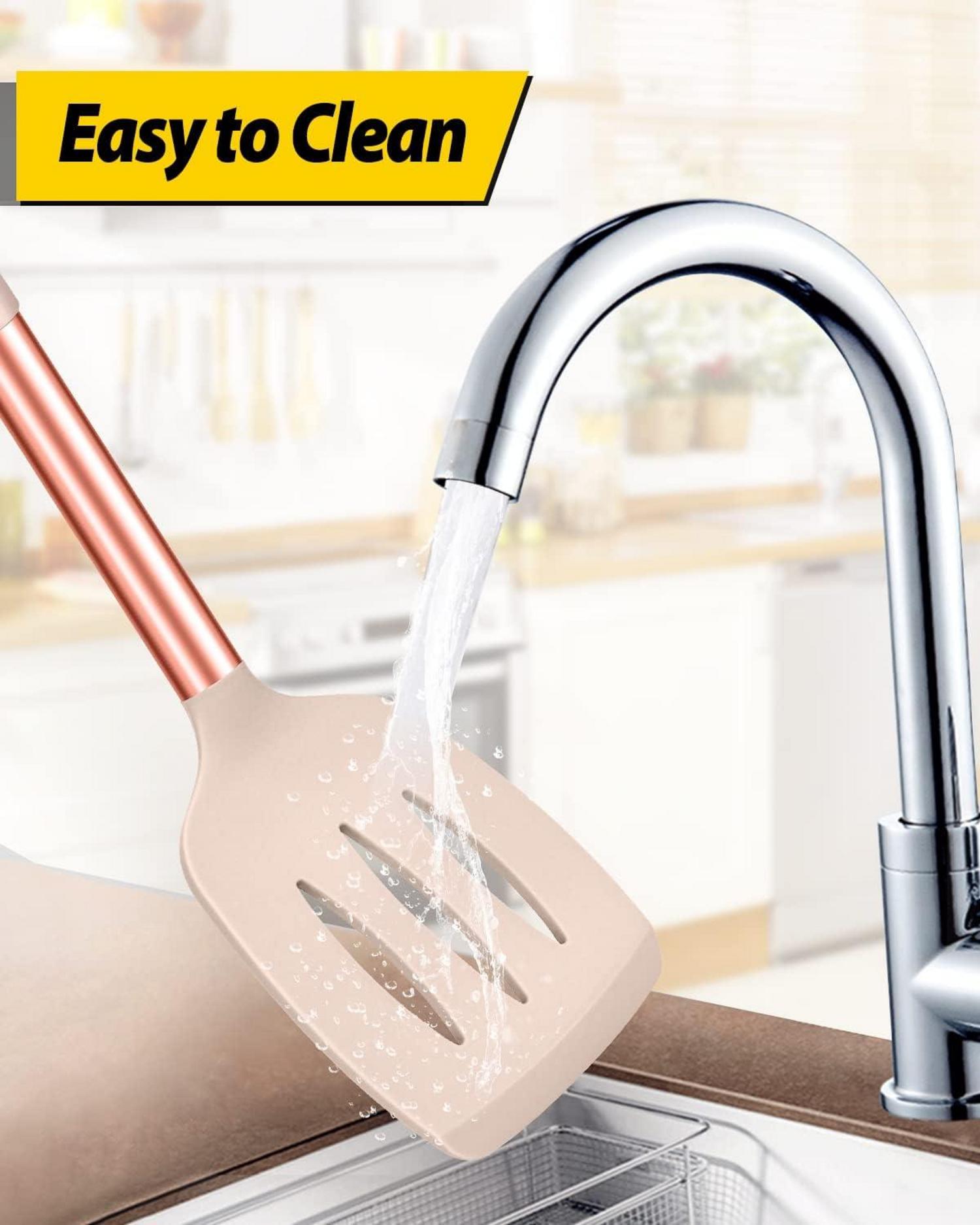 Silikon-Kochutensilien-Set groß hitzebeständig BPA-frei 4-teilig