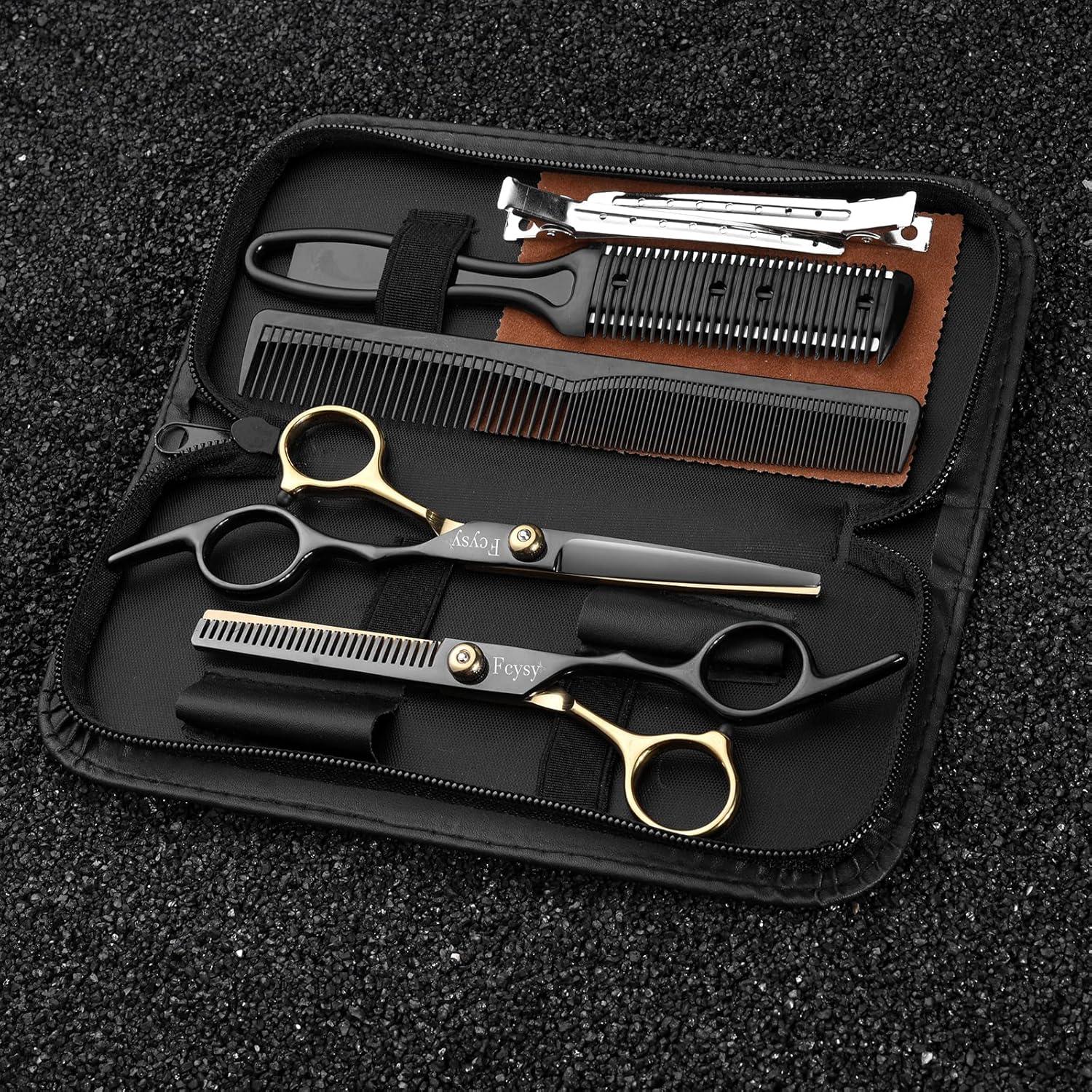 Professionelles Haarschneideschere Set 6 Zoll - Edelstahl Ergonomisch