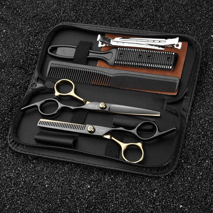 Professionelles Haarschneideschere Set 6 Zoll - Edelstahl Ergonomisch