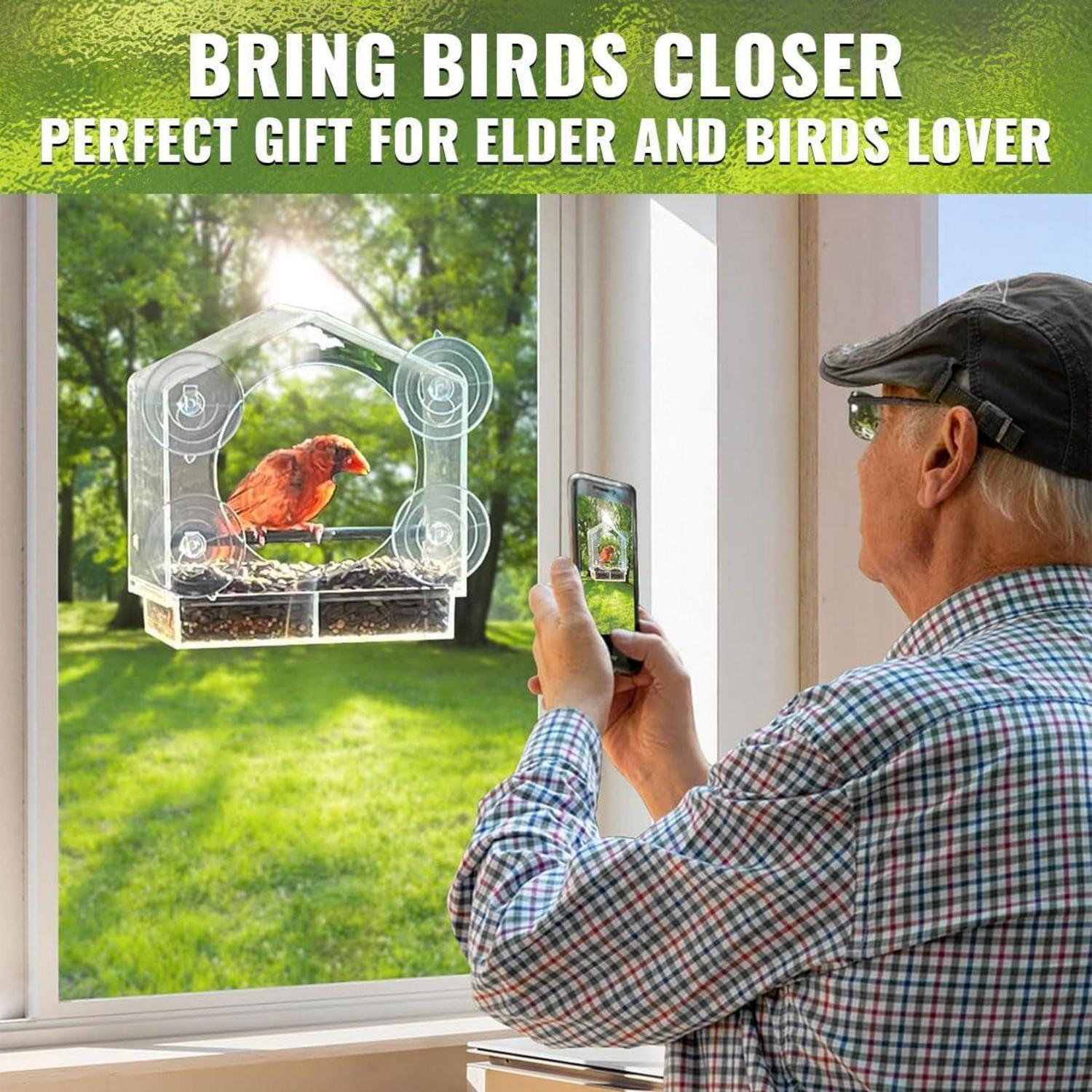 Vogelhaus Fenster Futterhaus mit Saugnäpfen Futterspender