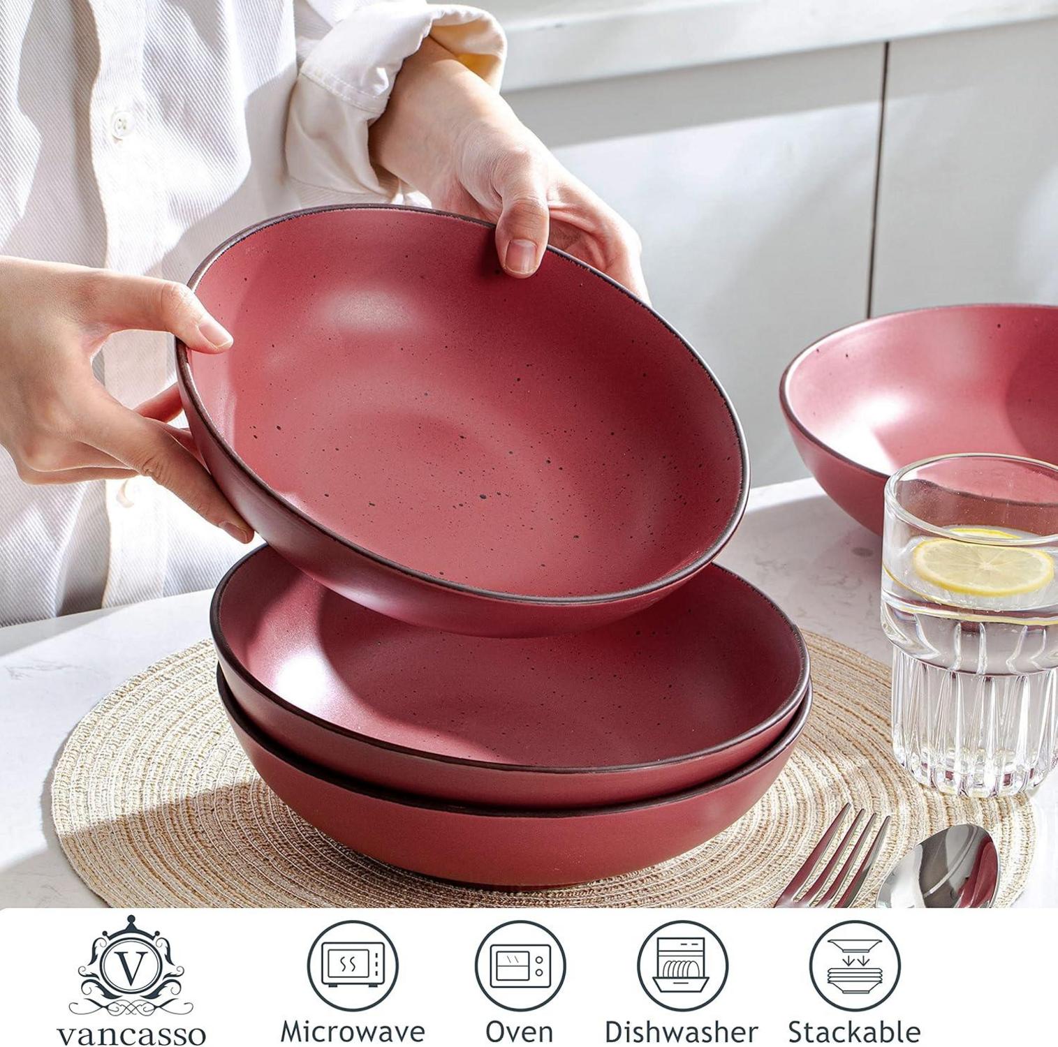 Suppenteller Set MODA Steingut 4er Pastateller Ramenschalen