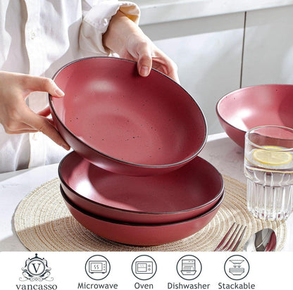 Suppenteller Set MODA Steingut 4er Pastateller Ramenschalen