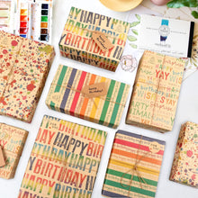 Geburtstags-Geschenkpapier-Set, 8 Blatt 70x50cm, Regenbogen