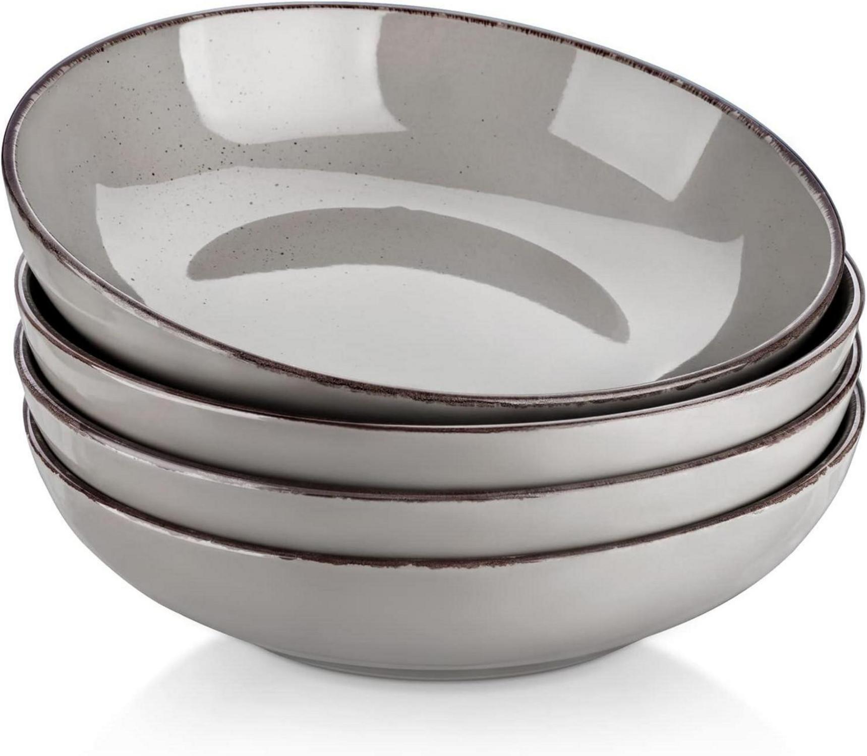 Suppenteller Set Steingut 4er NAVIA Pastateller Salatschalen
