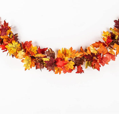 2er Set Künstliche Ahornblatt Girlanden 180cm Herbstdeko für drinnen