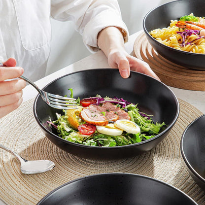 4er Set vancasso MODA Suppenteller Steingut | Nudelschalen