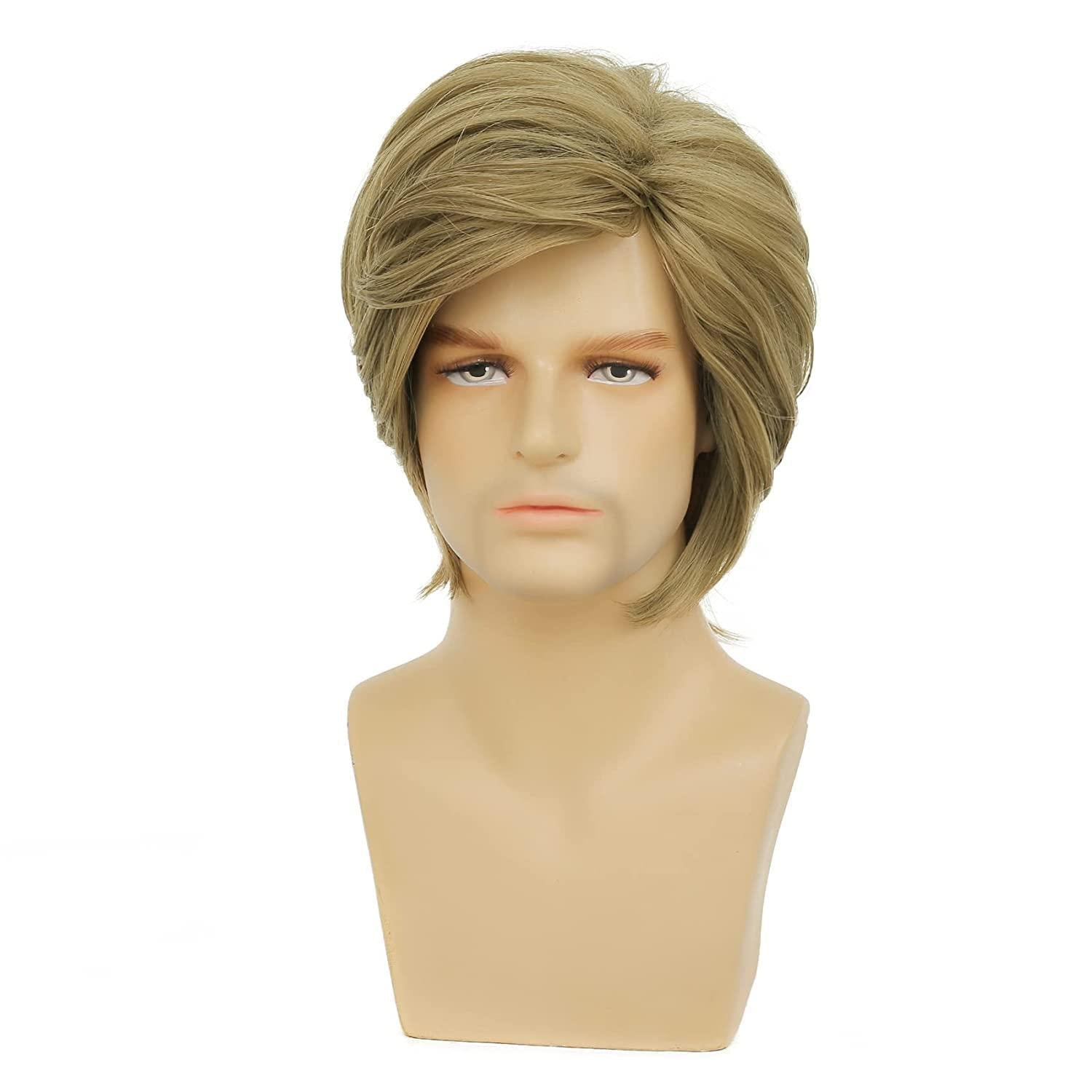 Herren Kurze Blonde Cosplay Perücke Synthetische Halloween