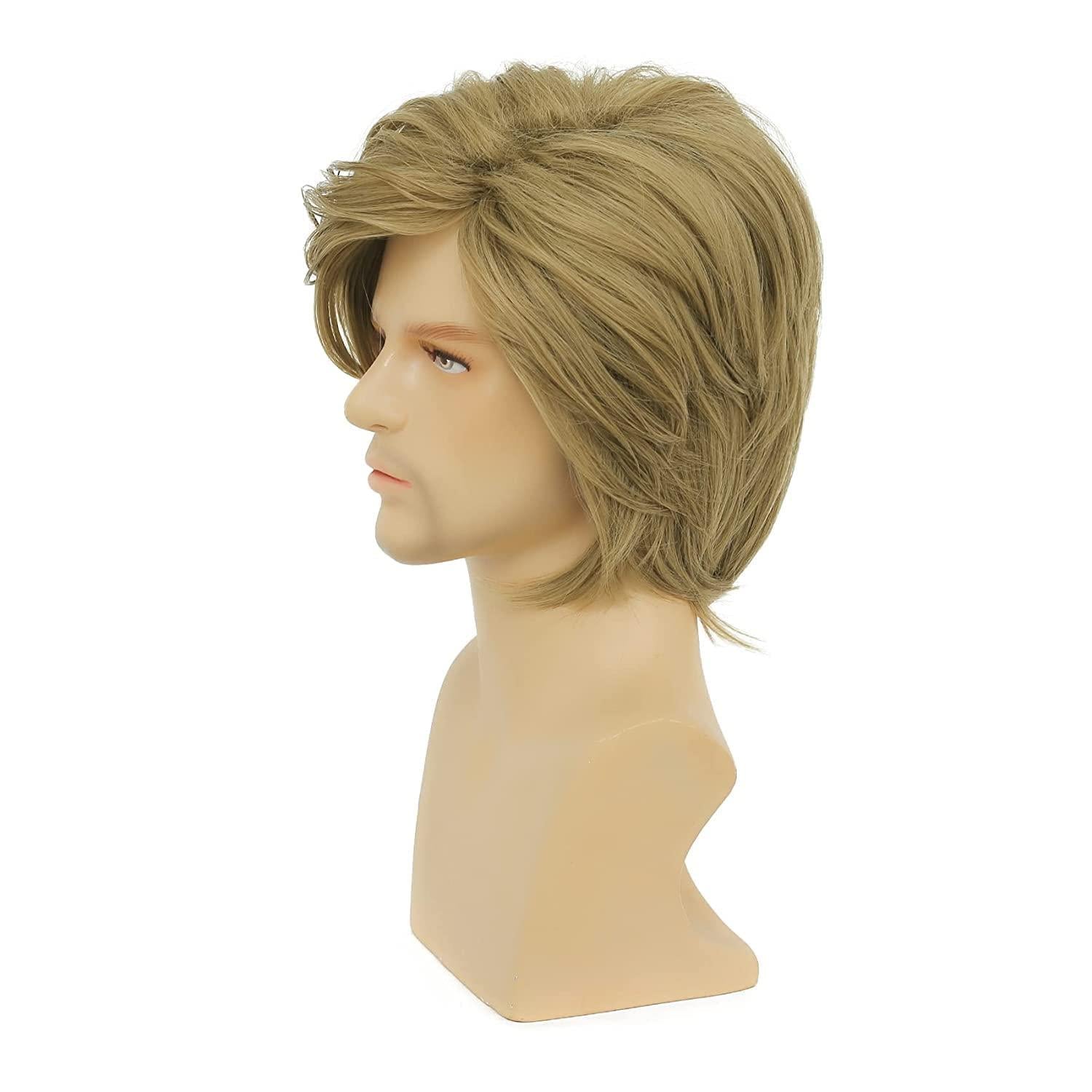 Kurze Blonde Halloween Cosplay Perücke Synthetik Männer Haarperücke